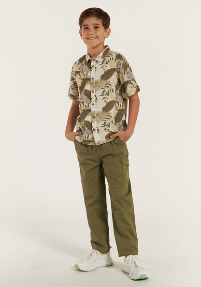 Eligo All-Over Print Shirt with Short Sleeves and Button Closure-Shirts-image-1