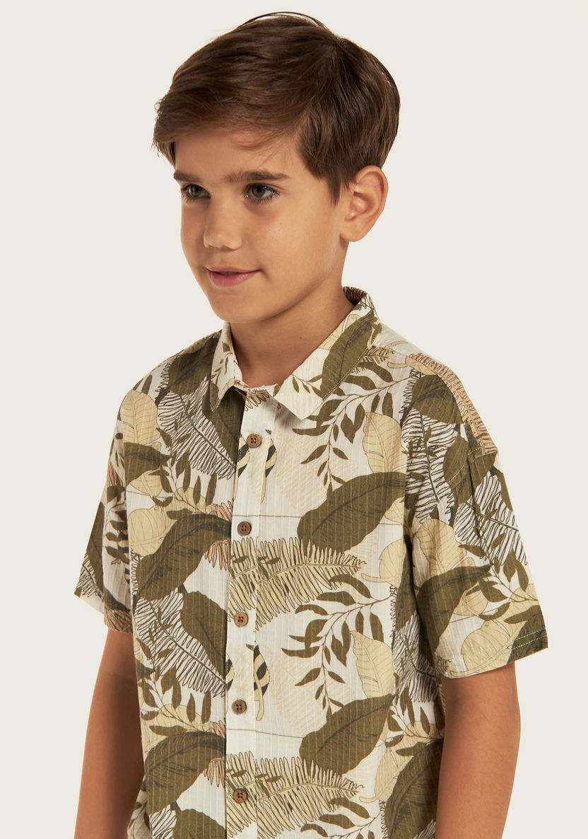 Eligo All-Over Print Shirt with Short Sleeves and Button Closure-Shirts-image-2