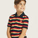 Lee Cooper Striped Polo T-shirt with Short Sleeves-T Shirts-thumbnail-1