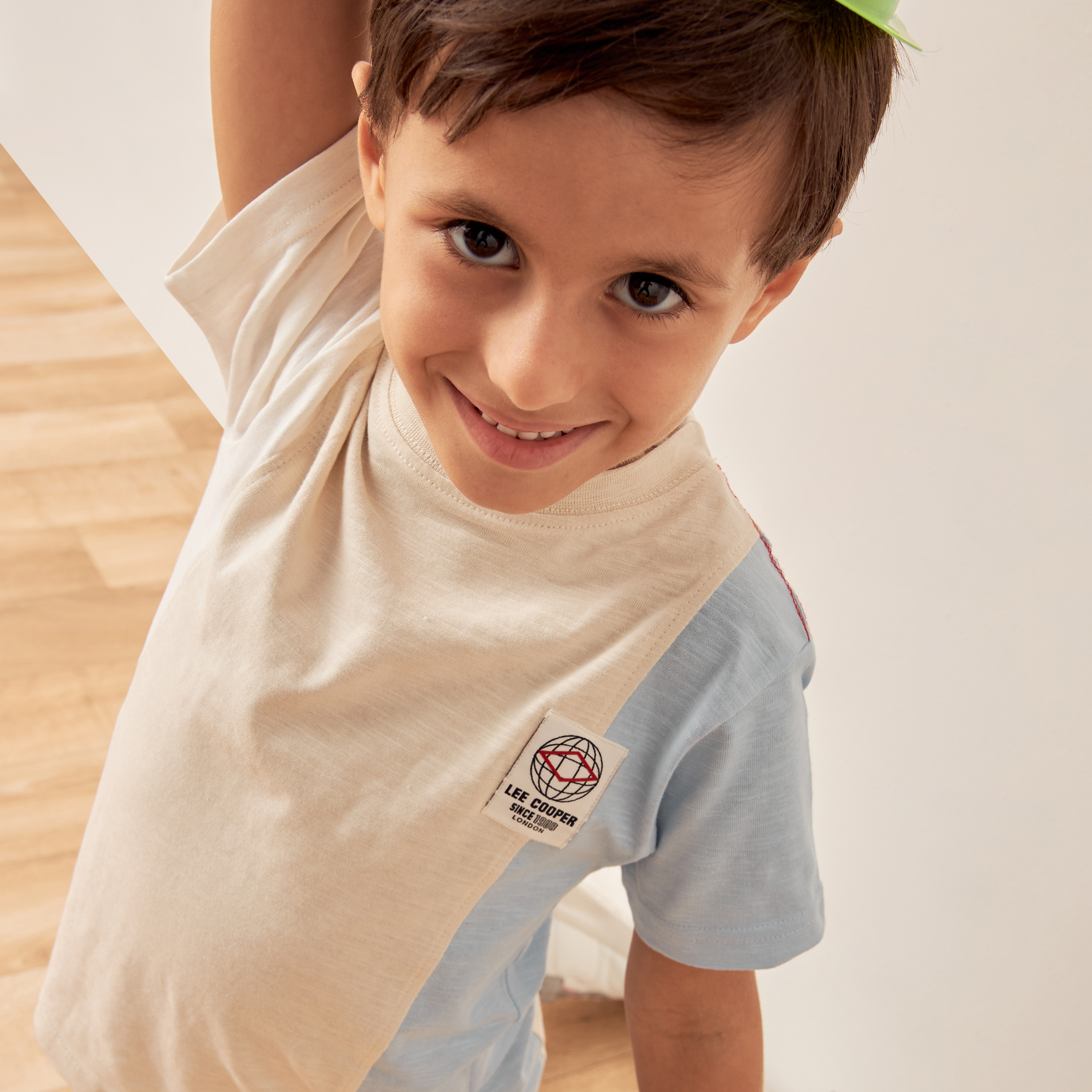 Lee Cooper Colourblock T-shirt with Crew Neck and Short Sleeves-boys-clothing-tshirtsandpolos-image-3