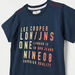 Lee Cooper Typographic Print T-shirt with Crew Neck and Short Sleeves-T Shirts-thumbnail-1