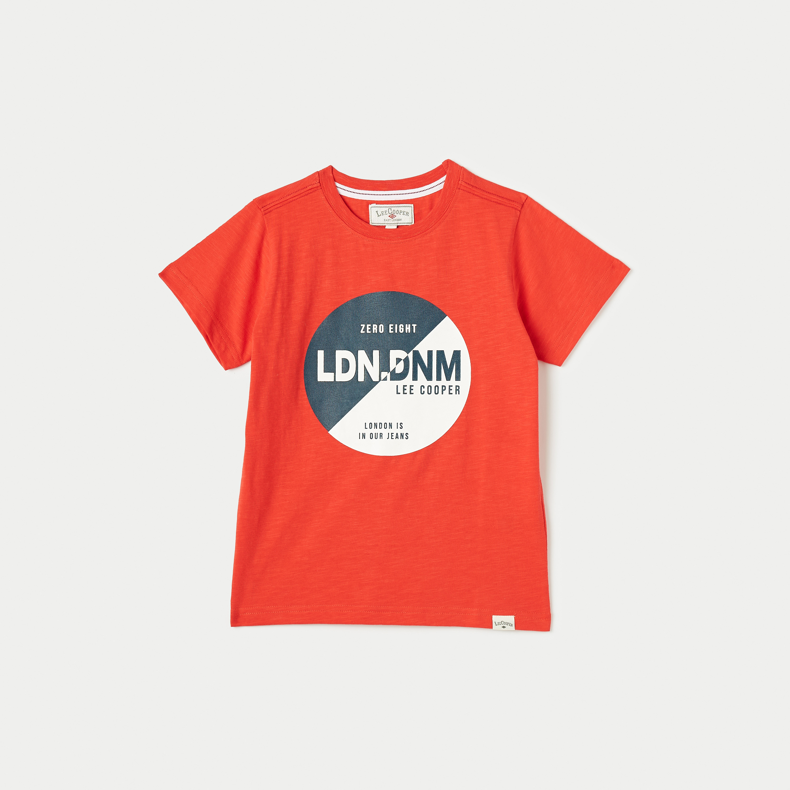 Lee Cooper Graphic Print T-shirt with Crew Neck and Short Sleeves-boys-clothing-tshirtsandpolos-image-1