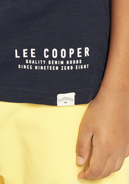 Lee Cooper Colorblock T-shirt with Crew Neck and Short Sleeves-T Shirts-image-3