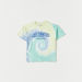 Lee Cooper Logo Tie-Dye Print Crew Neck T-shirt with Short Sleeves-T Shirts-thumbnail-0