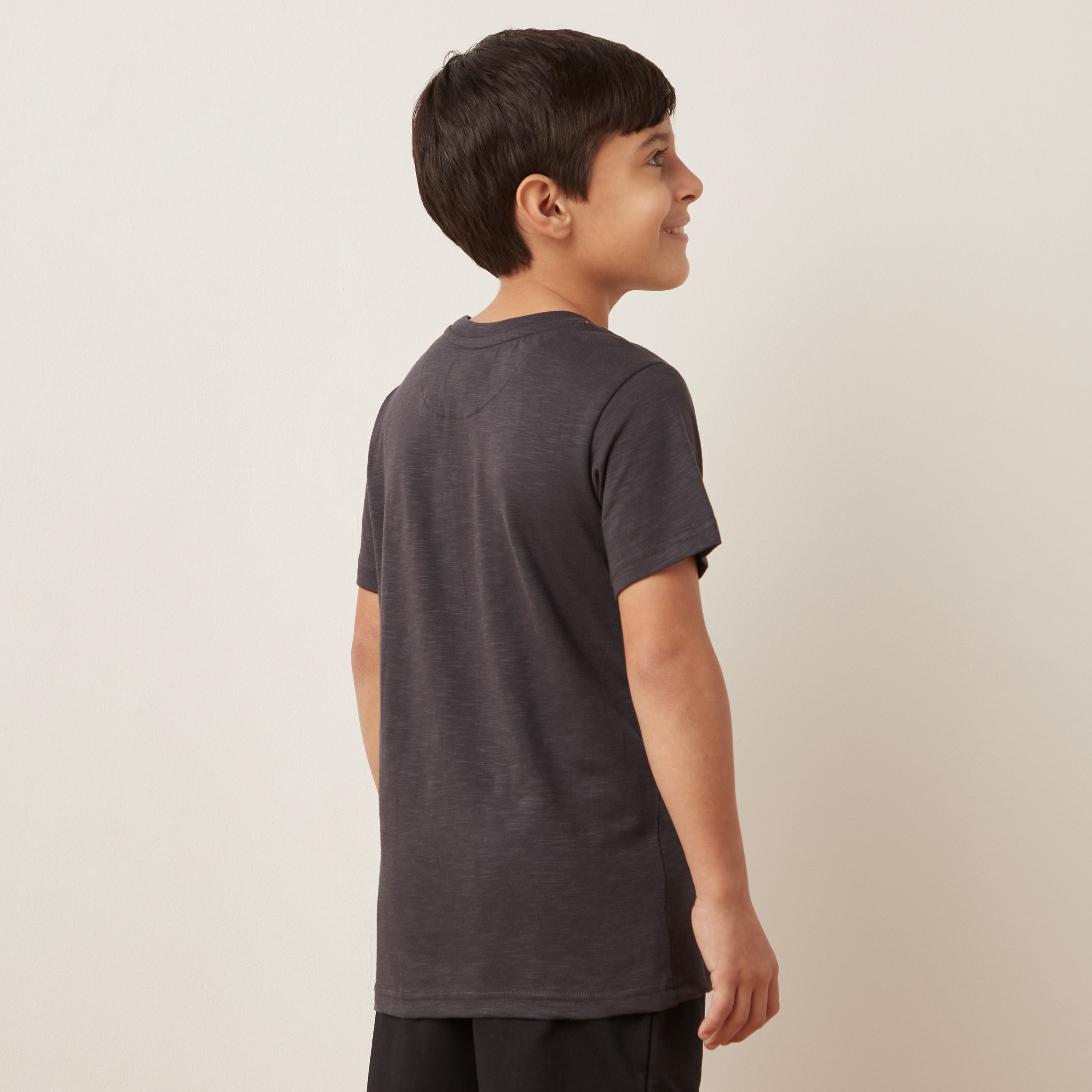 Lee Cooper Graphic Print T-shirt with Short Sleeves and Crew Neck-boys-clothing-tshirtsandpolos-image-4