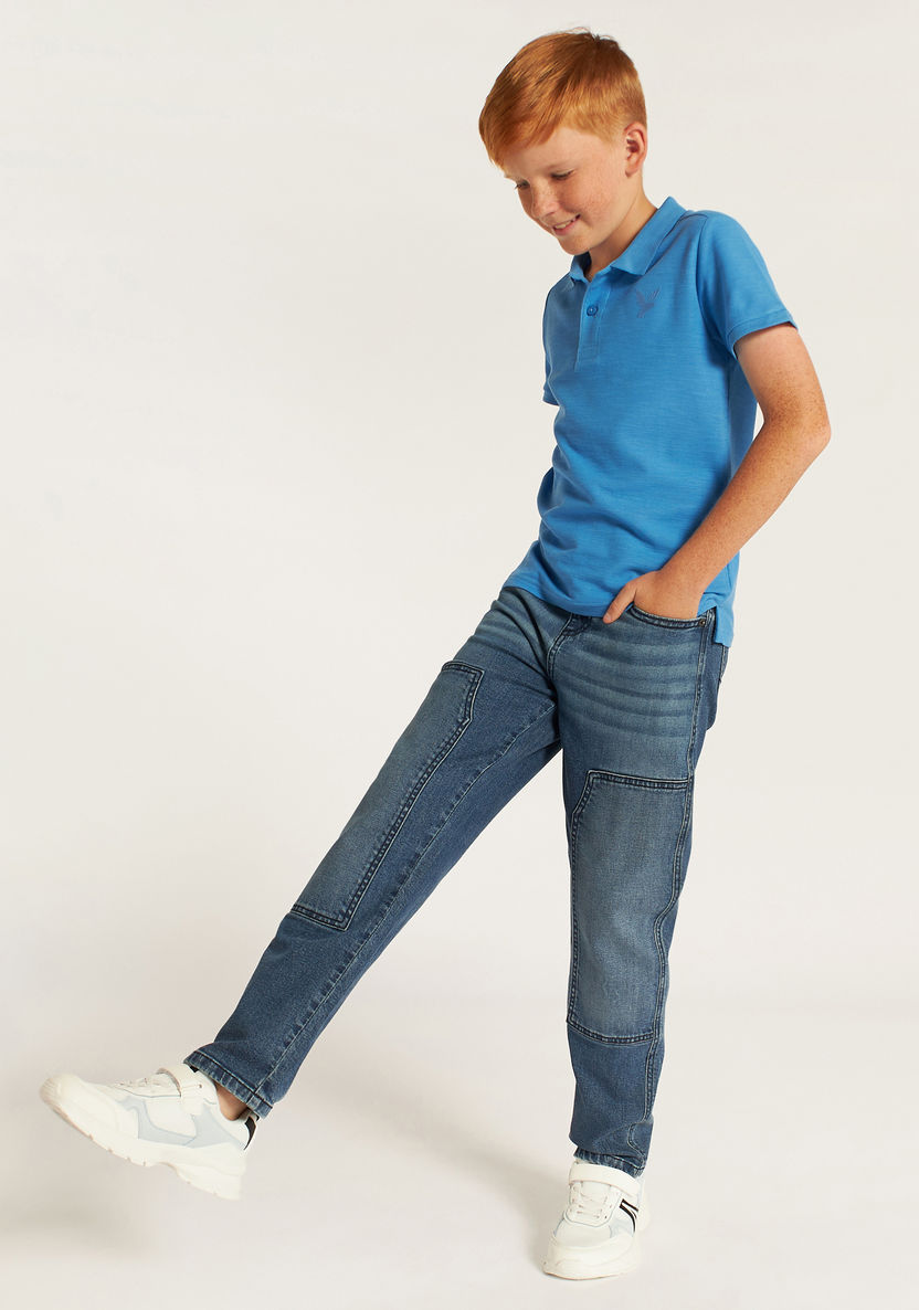 Lee Cooper Boys' Acid Wash Denim Jeans-Jeans-image-0
