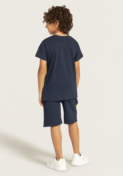Lee Cooper Colorblock T-shirt and Shorts Set-Clothes Sets-image-4
