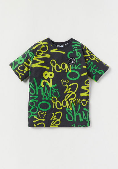 Disney All-Over Print T-shirt with Short Sleeves-T Shirts-image-0