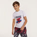 Spider-Man Print Short Sleeves T-shirt and Shorts Set-Clothes Sets-thumbnailMobile-1