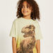 Jurassic World Print Crew Neck T-shirt with Short Sleeves-T Shirts-thumbnail-2
