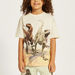 Jurassic World Print Crew Neck T-shirt with Short Sleeves-T Shirts-thumbnail-2