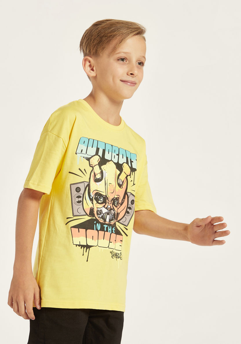 Hasbro Graphic Print T-shirt with Short Sleeves-T Shirts-image-0