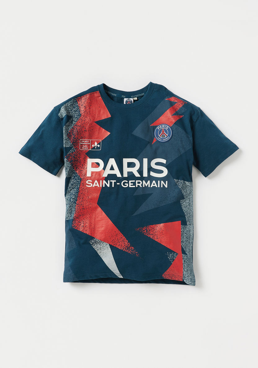 Paris Saint - Germain Printed T-shirt and Shorts Set-Clothes Sets-image-1