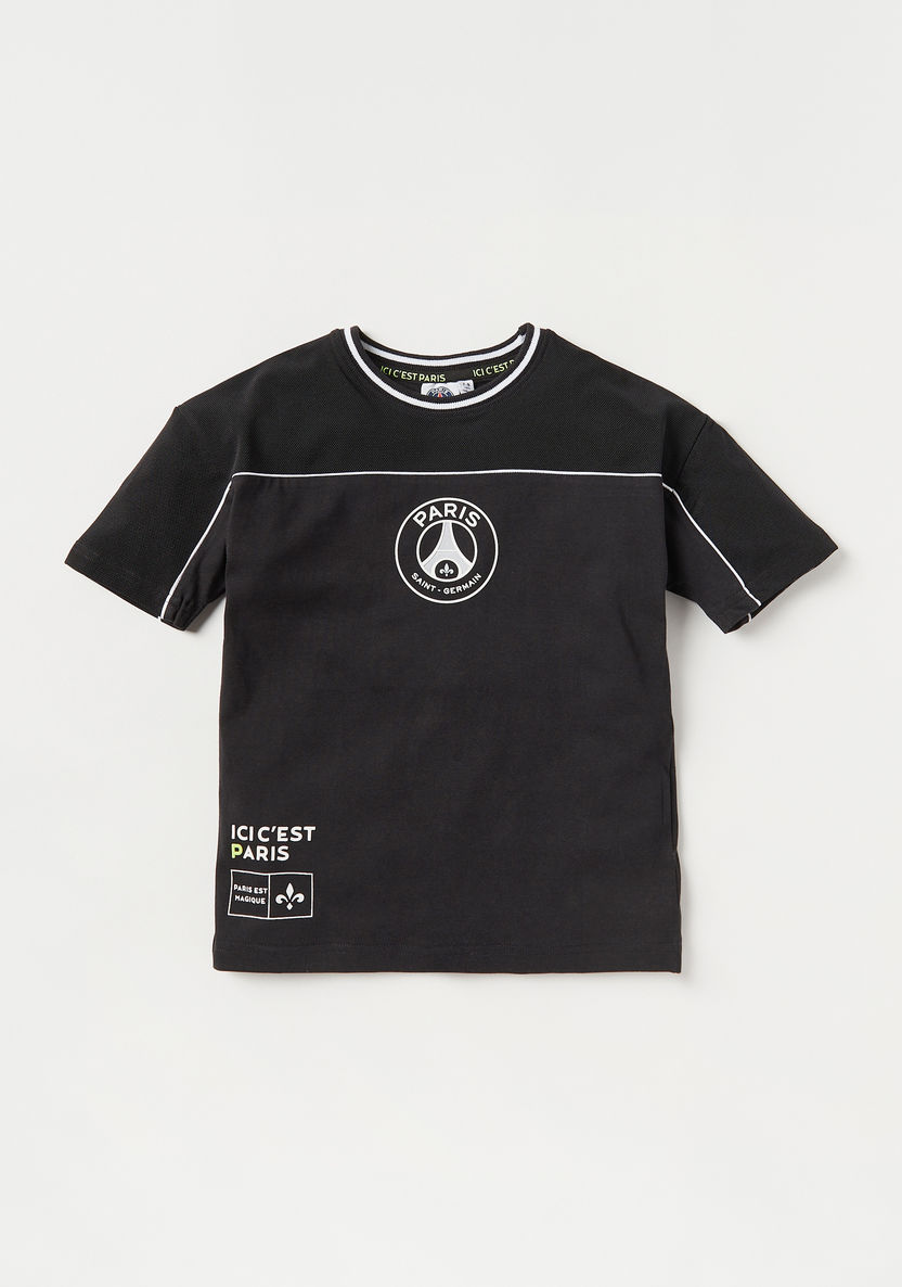 Paris Saint - Germain Printed T-shirt and Shorts Set-Clothes Sets-image-1