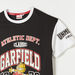 Garfield Print Crew Neck T-shirt with Short Sleeves-T Shirts-thumbnailMobile-1