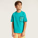 Kappa Logo Print T-shirt with Zipper Chest Pocket and Short Sleeves-Tops-thumbnailMobile-0