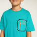 Kappa Logo Print T-shirt with Zipper Chest Pocket and Short Sleeves-Tops-thumbnail-2