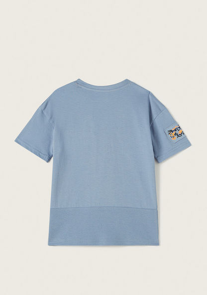 Kappa Printed Crew Neck T-shirt with Short Sleeves-T Shirts-image-3