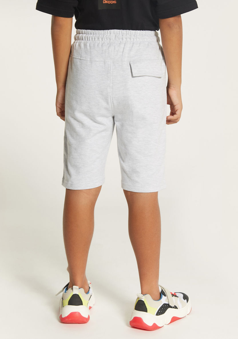 Kappa Printed Shorts with Drawstring Closure and Pockets-Bottoms-image-3