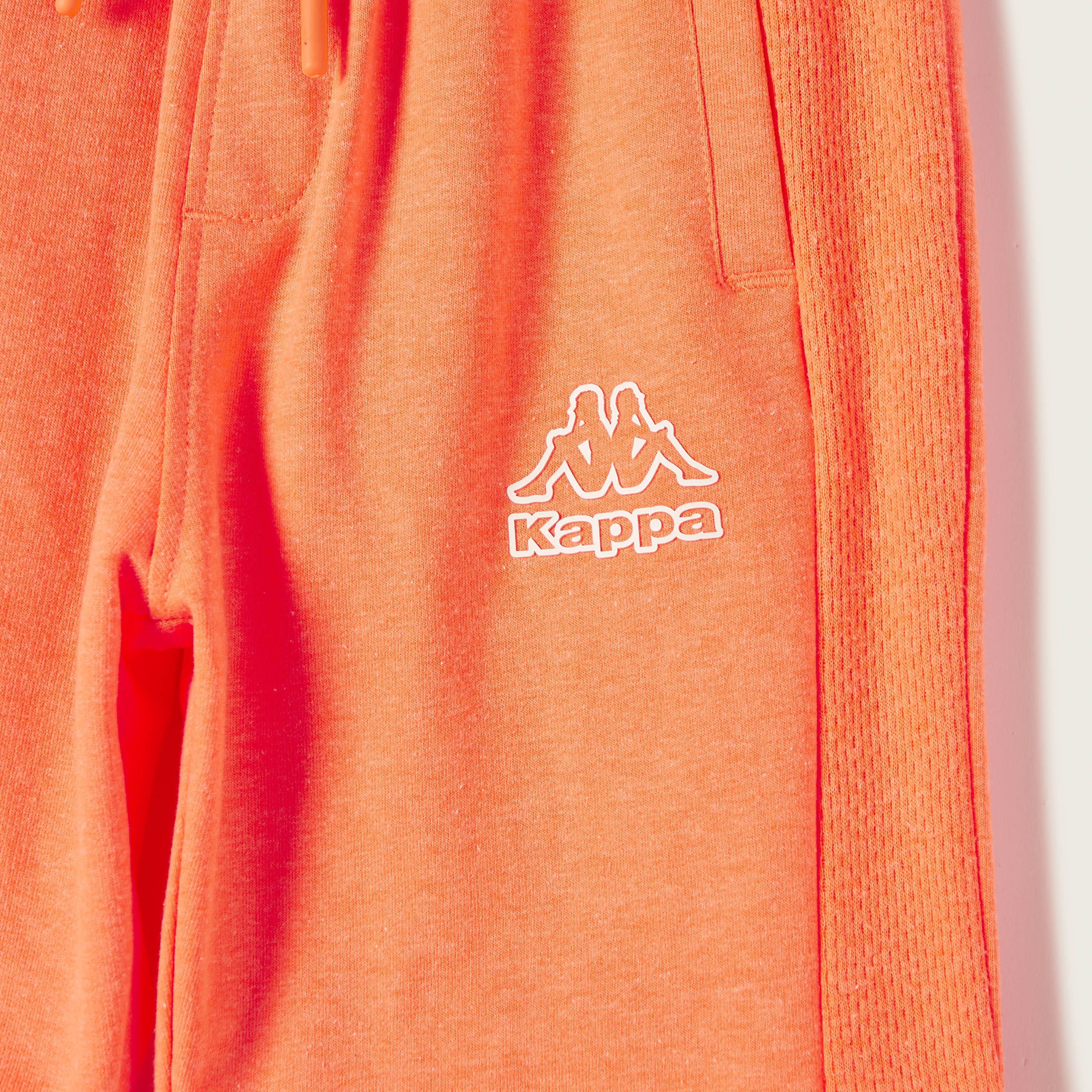 Kappa Logo Print Shorts with Drawstring Closure and Pockets-sports-boys-clothing-bottoms-image-3