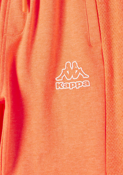 Kappa Logo Print Shorts with Drawstring Closure and Pockets-Bottoms-image-2