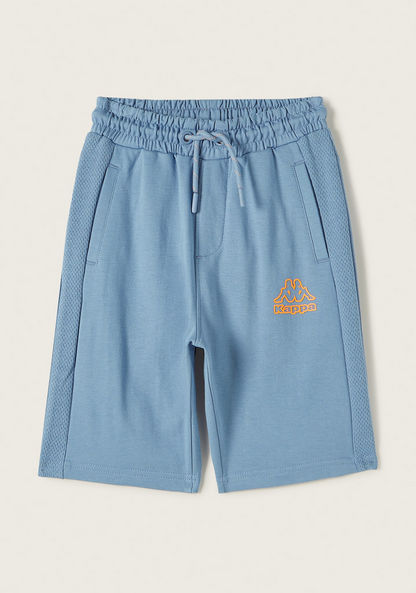 Kappa Logo Print Shorts with Drawstring Closure and Pockets-Shorts-image-0