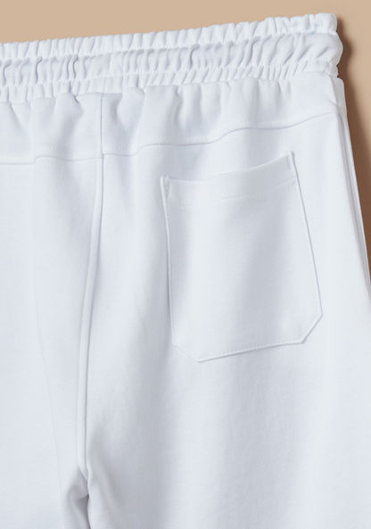 Kappa Logo Print Shorts with Pockets and Drawstring Closure-Bottoms-image-3