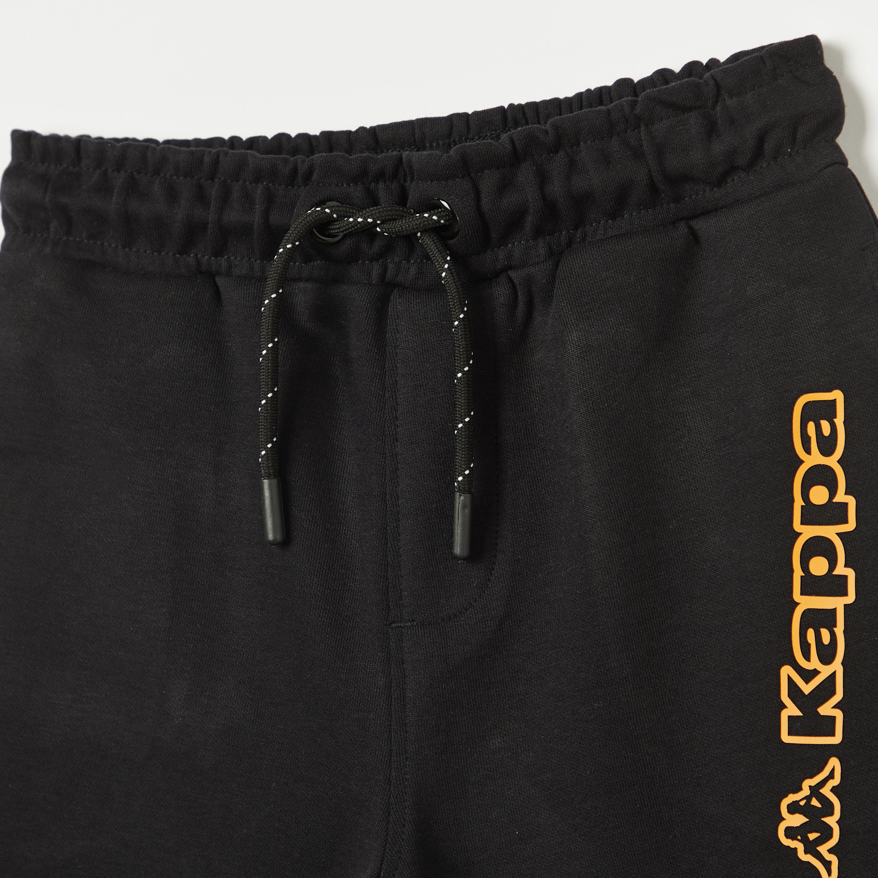 Kappa Logo Print Shorts with Pockets and Drawstring Closure-boys-clothing-sportswear-bottoms-image-2