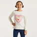 Juniors Graphic Print T-shirt with Crew Neck and Long Sleeves-T Shirts-thumbnailMobile-0