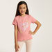 Juniors Sequin Embellished Crew Neck T-shirt with Short Sleeves-T Shirts-thumbnailMobile-0