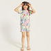 Juniors All-Over Tropical Print T-shirt with Short Sleeves-T Shirts-thumbnailMobile-1