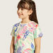 Juniors All-Over Tropical Print T-shirt with Short Sleeves-T Shirts-thumbnail-2