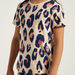 Juniors Animal Print T-shirt with Short Sleeves and Round Neck-T Shirts-thumbnailMobile-2