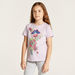 Juniors Floral Print T-shirt with Short Sleeves and Crew Neck-T Shirts-thumbnailMobile-0