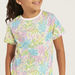Juniors All-Over Floral Print Crew Neck T-shirt-T Shirts-thumbnail-2