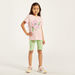 Juniors Floral Print T-shirt with Short Sleeves-T Shirts-thumbnail-1