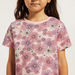 Juniors All-Over Floral Print T-shirt with Short Sleeves-T Shirts-thumbnailMobile-2