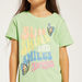 Juniors Slogan Print T-shirt with Short Sleeves-T Shirts-thumbnailMobile-2
