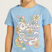 Juniors Floral Print Crew Neck T-shirt with Short Sleeves-T Shirts-thumbnailMobile-3