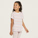 Juniors Striped Crew Neck T-shirt with Short Sleeves-T Shirts-thumbnail-0