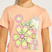 Juniors Floral Print Crew Neck T-shirt-T Shirts-thumbnail-3