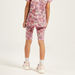 Juniors Floral Print Shorts with Elasticated Waistband-Shorts-thumbnailMobile-3