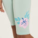 Juniors Floral Print Shorts with Elasticated Waistband-Shorts-thumbnailMobile-2