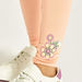 Juniors Floral Print Leggings with Elasticated Waistband-Leggings-thumbnail-3