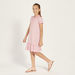 Juniors Striped Polo Dress with Flounce Hem and Button Closure-Dresses%2C Gowns and Frocks-thumbnailMobile-1