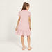 Juniors Striped Polo Dress with Flounce Hem and Button Closure-Dresses%2C Gowns and Frocks-thumbnail-3