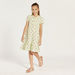 Juniors All-Over Floral Print Polo Dress with Flounce Hem-Dresses%2C Gowns and Frocks-thumbnail-0