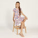 Juniors All-Over Butterfly Print Polo Dress with Flounce Hem-Dresses%2C Gowns and Frocks-thumbnail-0