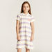 Juniors Striped Polo Dress with Short Sleeves-Dresses%2C Gowns and Frocks-thumbnailMobile-1