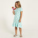 Juniors All-Over Floral Print Polo Dress with Flounce Hem and Button Closure-Dresses%2C Gowns and Frocks-thumbnail-0